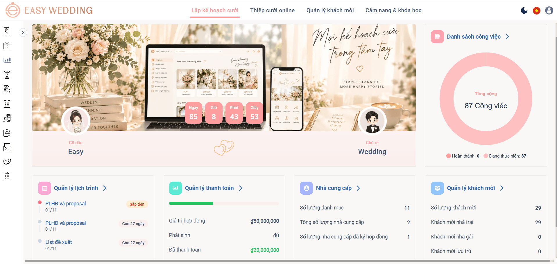 Easy Wedding Master Plan